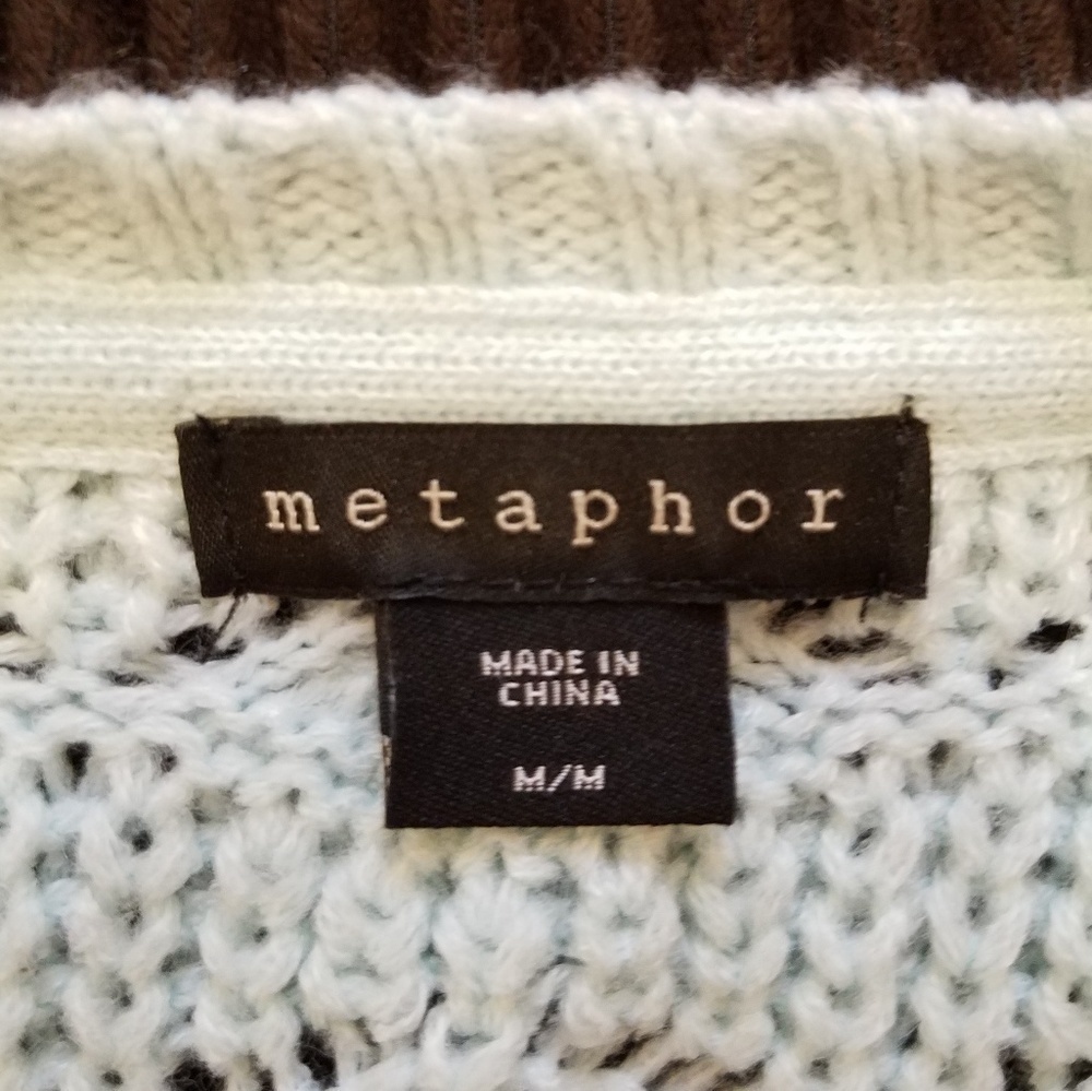 METAPHOR Aqua Shell Pattern Long Sweater - Picture 6 of 7